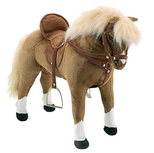 Tolles Pony mit Sattel und Saumzeug 51117 von PAPO selten rar 