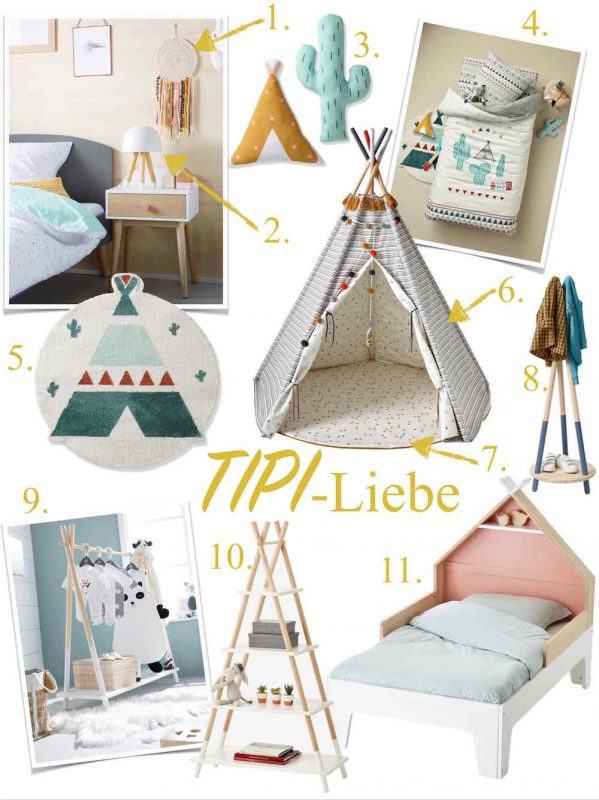 Tipi Kinderzimmer für Tipifans. Tipibett, Tipi, Einrichtung. www.spielpferd.de