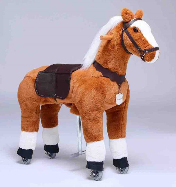 Pferd auf Rollen / Plüschpferd mit Rollen von UFREE HORSE, geeignet für Kinder von 3 - 9 Jahren.