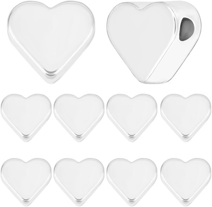 Herz Absandperlen - Spacer, Herzperlen