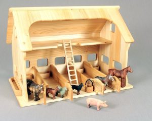 Pferdestall / Bauernhof / Stall aus Holz, Spielzeug,