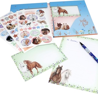 Briefpapier-Set von Miss Melody mit Pferdemotiv