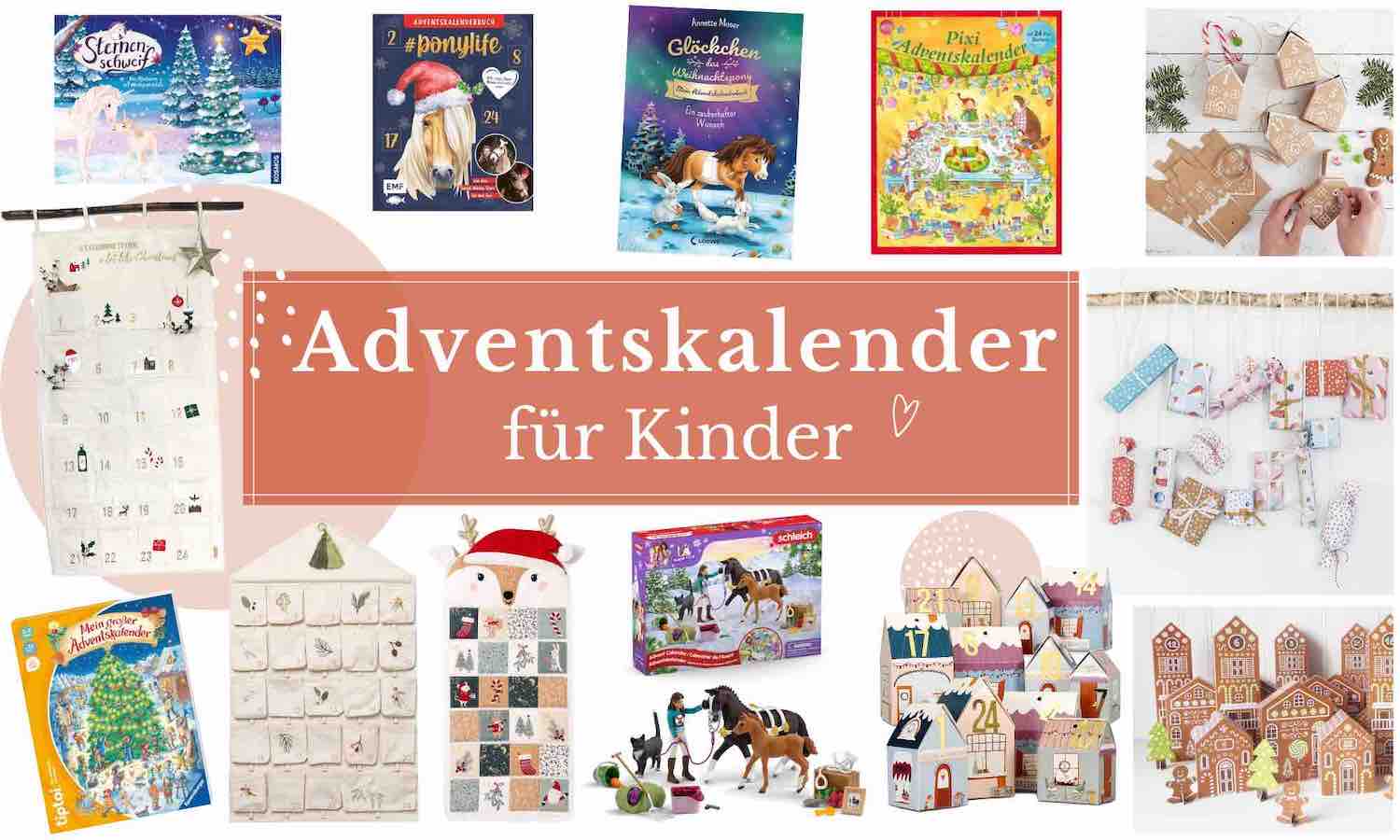 Adventskalender 2024 für Kinder. Adventskalender fertig kaufen oder selbst befüllen.