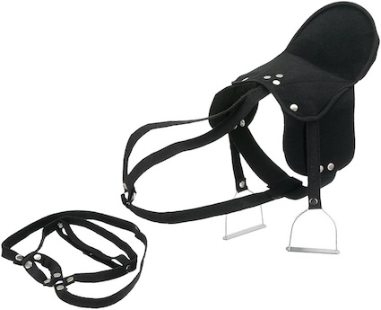 Sattel schwarz für Plüschpferd/Stehpferd von Happy People