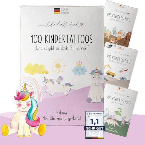 100 Einhorn Tattoos für Kinder