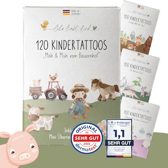 Bauernhof Tattoo für Kinder