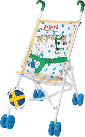 Buggy für Puppe mit Pippi Langstrumpf Motiv