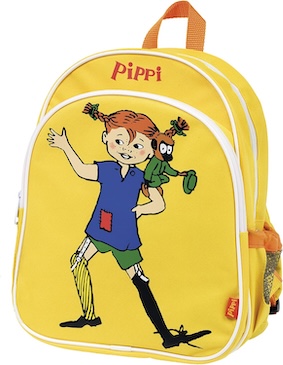 Kindergarten Rucksack gelb mit Pippi Langstrumpf-Motiv