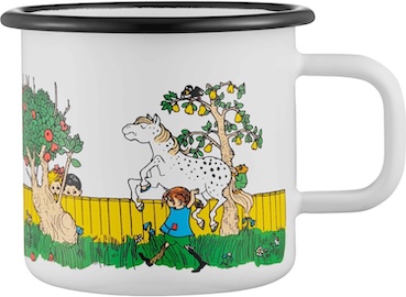 Pippi Langstrumpf, Herr Nilsson und Kleiner Onkel Emaille Tasse